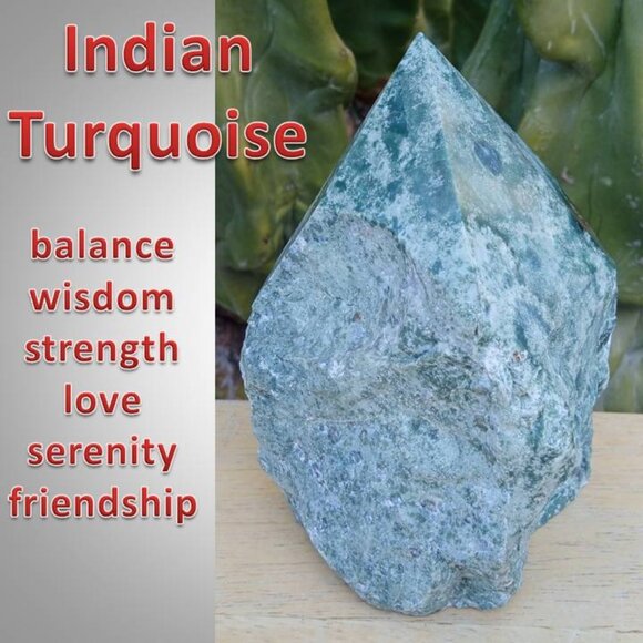 Other - Indian turquoise point rock stone crystal mineral  01  CHAKRA serenity